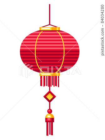 Illustration of Chinese lantern. Asian tradition New Year symbol. Illustration of Chinese lantern. Asian tradition New Year symbol. 84034280