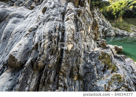 《Gifu Prefecture》 Hichiso Town Hida River Hida Gorge Stone 84034377