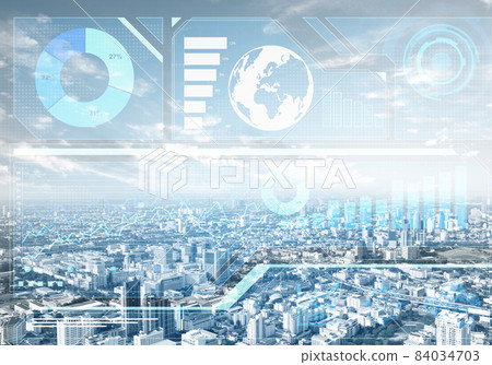 Double exposure business concept with graphics Double exposure business concept with graphics 84034703