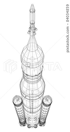 Space rocket concept outline Space rocket concept outline 84034859