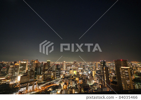 Sunny night view of Osaka taken from Umeda 84035466