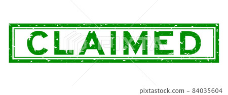 Grunge green claimed word square rubber seal stamp on white background Grunge green claimed word square rubber seal stamp on white background 84035604