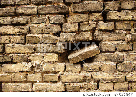 Old textured exterior brick wall surface background Old textured exterior brick wall surface background 84035847