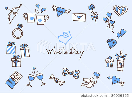White day icon set White day icon set 84036565