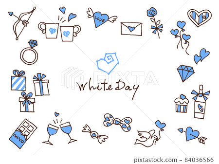 White day icon set White day icon set 84036566
