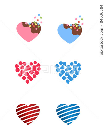 Heart mark vector set 84036584