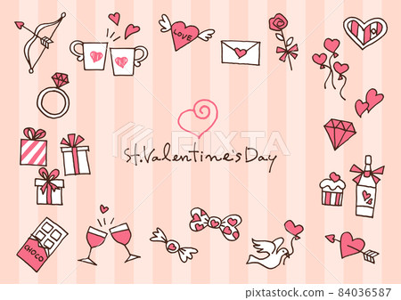 Valentine's day icon set 84036587