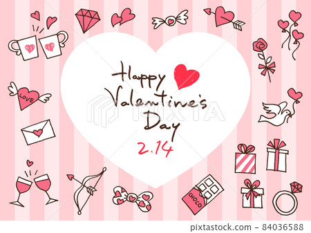Valentine's day icon set 84036588