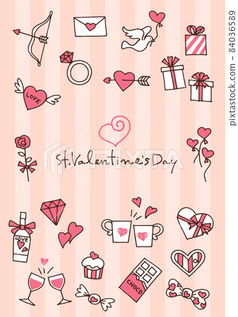 Valentine's day icon set 84036589