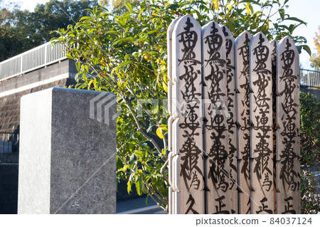 Image of visiting a gravestone and a stupa Image of visiting a gravestone and a stupa 84037124