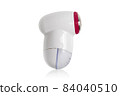 Lint remover on a white background. Electric lint remover close-up on a white background. 84040510