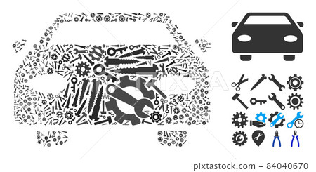 Composition Car of Service Tools Composition Car of Service Tools 84040670
