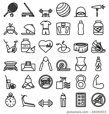 Fitness Icon Set 84040933