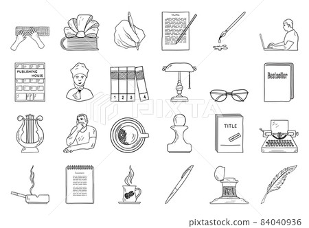 Writer Icon Set 84040936