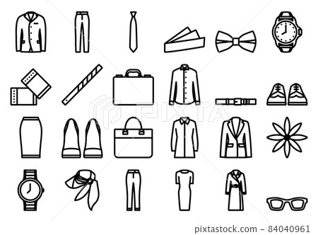 Clothes Icon Set Clothes Icon Set 84040961