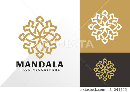 Mandala Minimalist Logo Vector Design, Creative Logos Designs Concept for Template 84041523