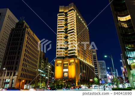 Cityscape of Yurakucho, Chiyoda-ku, Tokyo The Peninsula Tokyo night view 84041690