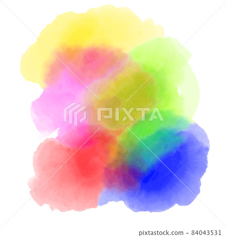 CMYK 水彩墨水混合圖像 84043531