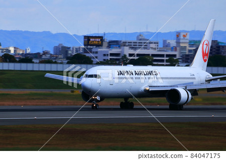 Osaka International Airport JAL Airplane Landing Ready Osaka International Airport JAL Airplane Landing Ready 84047175