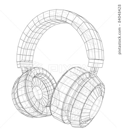 Headphones concept outline 84048428