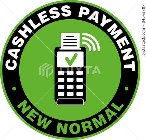 Cashless Payment Door Sign or Sticker. 84048787