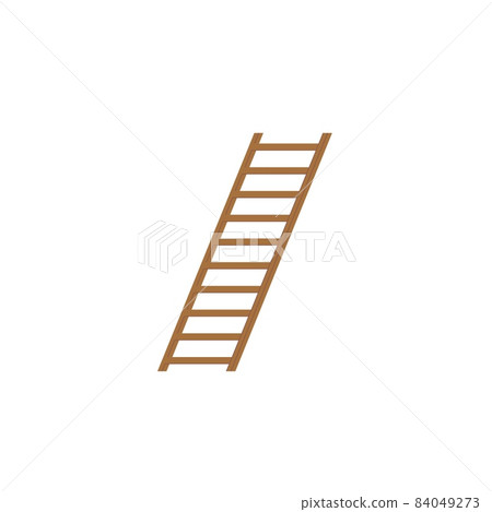 Flat cartoon ladder,garden or construction tool,agricultural vector illustration concept 84049273