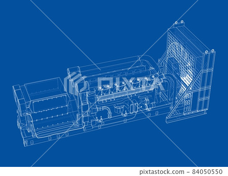 Large industrial diesel generator 84050550
