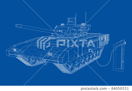 Electric Tank Charging Station Sketch 84050551