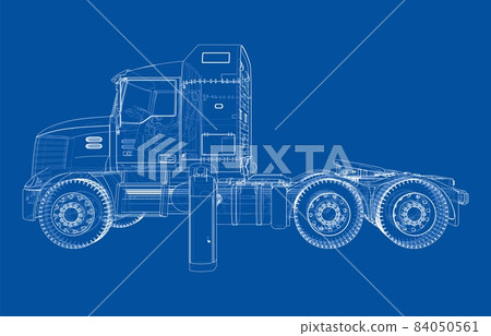 Electric Truck Charging Station Sketch 84050561