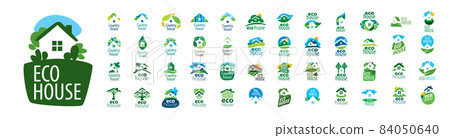A set of vector Country House logos on a white background A set of vector Country House logos on a white background 84050640