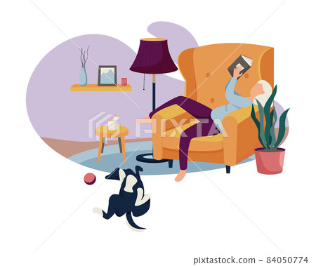 Dog At Home Composition 84050774