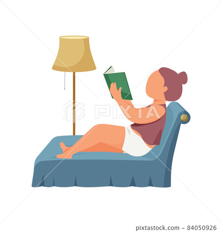 Woman Reading Book Composition 84050926