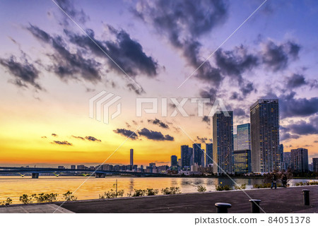 東京丰洲江東區的城市景觀 84051378