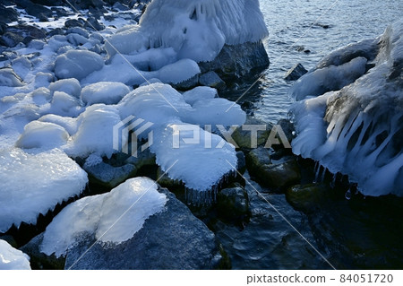 Splashing ice of Lake Chuzenji Splashing ice of Lake Chuzenji 84051720