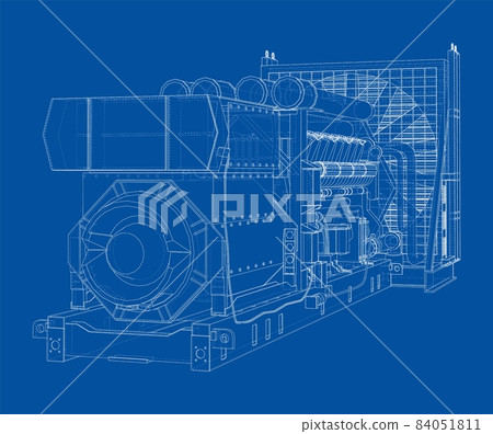 Large industrial diesel generator 84051811