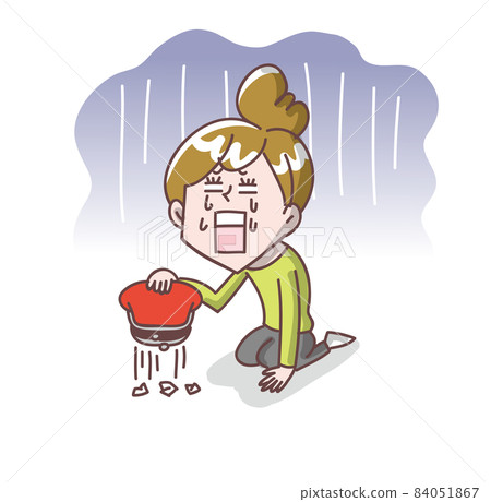 一個女人帶著空錢包哀悼 一個女人帶著空錢包哀悼 84051867