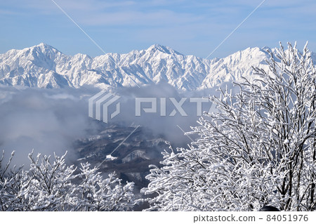 從戶隱滑雪場、北阿爾卑斯的牛立山山脈、唐松岳、五龍岳、鹿島屋岳的絕美景色 從戶隱滑雪場、北阿爾卑斯的牛立山山脈、唐松岳、五龍岳、鹿島屋岳的絕美景色 84051976