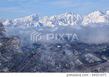 戶隱滑雪場的絕景:烏松山、五龍山、雲海中的鹿島屋裡岳和北阿爾卑斯的牛轉山山脈 戶隱滑雪場的絕景:烏松山、五龍山、雲海中的鹿島屋裡岳和北阿爾卑斯的牛轉山山脈 84051977