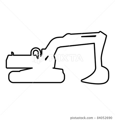 Excavator silhouette Special equipment Dusty digger Building machine contour outline icon black color vector illustration flat style image Excavator silhouette Special equipment Dusty digger Building machine contour outline icon black color vector illustration flat style image 84052690