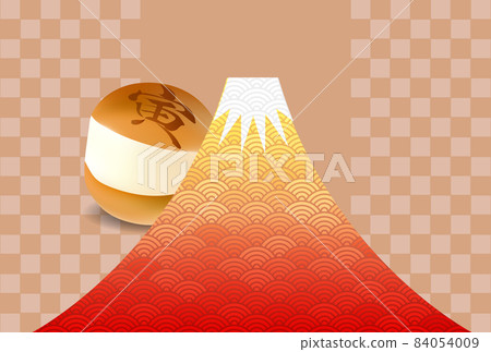 Maritozzo Tiger New Year's card background 84054009