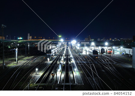 Nakamura-ku, Nagoya-shi JR Tokai Nagoya rolling stock depot night view 84054152