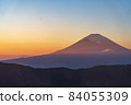 Mt. Fuji shining in the setting sun 84055309