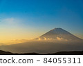 Mt. Fuji shining in the setting sun 84055311