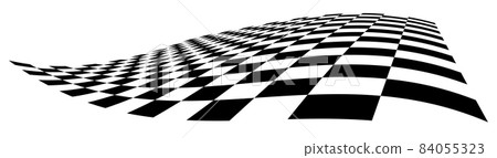Checkered board curve. EPS10 vector illustration. 84055323