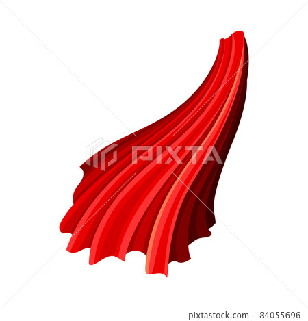 Red Cloak or Cape as Loose Silk Garment Worn Over Clothing Vector Illustration 84055696
