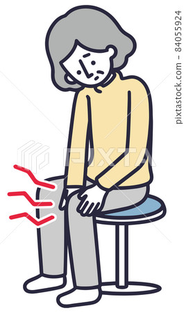 膝傷高級女性簡單圖解 膝傷高級女性簡單圖解 84055924