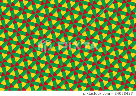 Geometric pattern in the colors of the national flag of Guinea-Bissau. The colors of Guinea-Bissau. Geometric pattern in the colors of the national flag of Guinea-Bissau. The colors of Guinea-Bissau. 84058457