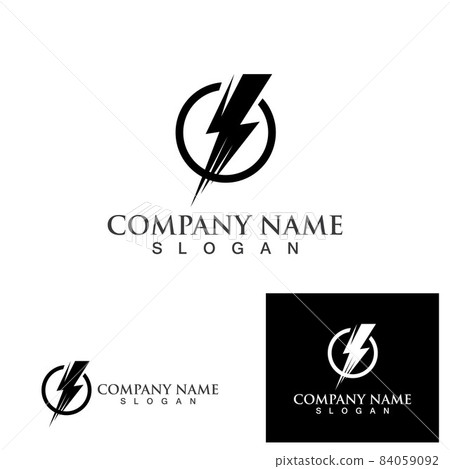 Thunderbolt lightning flash logo vector Thunderbolt lightning flash logo vector 84059092