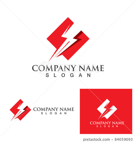 Thunderbolt lightning flash logo vector Thunderbolt lightning flash logo vector 84059093