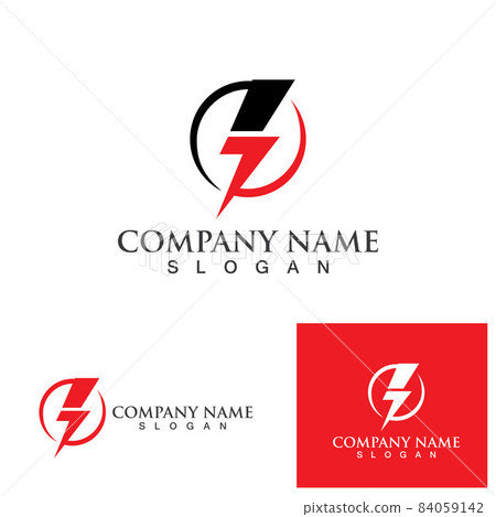 Thunderbolt lightning flash logo vector Thunderbolt lightning flash logo vector 84059142